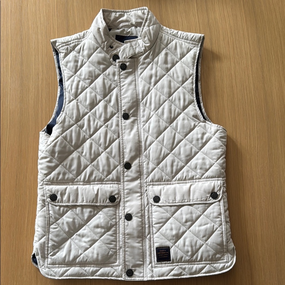 Lucky Brand Men's Quilted White Vest